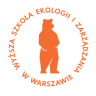 Dawne logo Wyższej Szkoły Ekologii i&nbsp;Zarządzania w&nbsp;Warszawie —&nbsp;Miś w&nbsp;okręgu