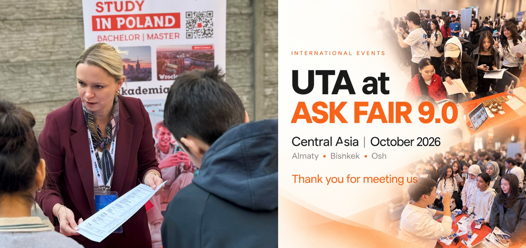 Zdjęcie From Almaty to Osh! UTA Connects with Future Students at ASK FAIR 9.0