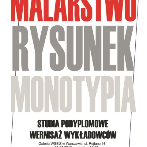 Wystawa pt. Malarstwo Rysunek Monotypia — zdjęcie 1, Akademia Techniczno-Artystyczna (ATA)